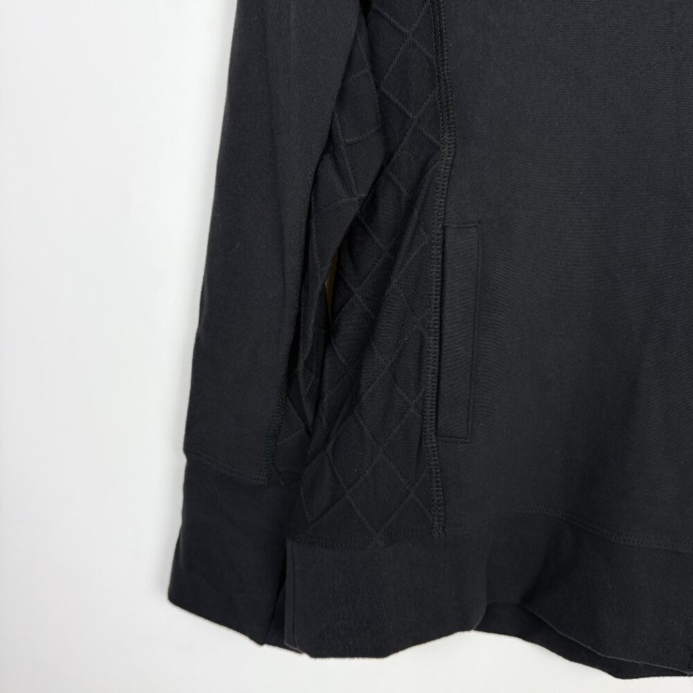 Beyond Yoga Asymmetric Full Zip‎ Supplex Knit Jacket Black Medium - Picture 3 of 9
